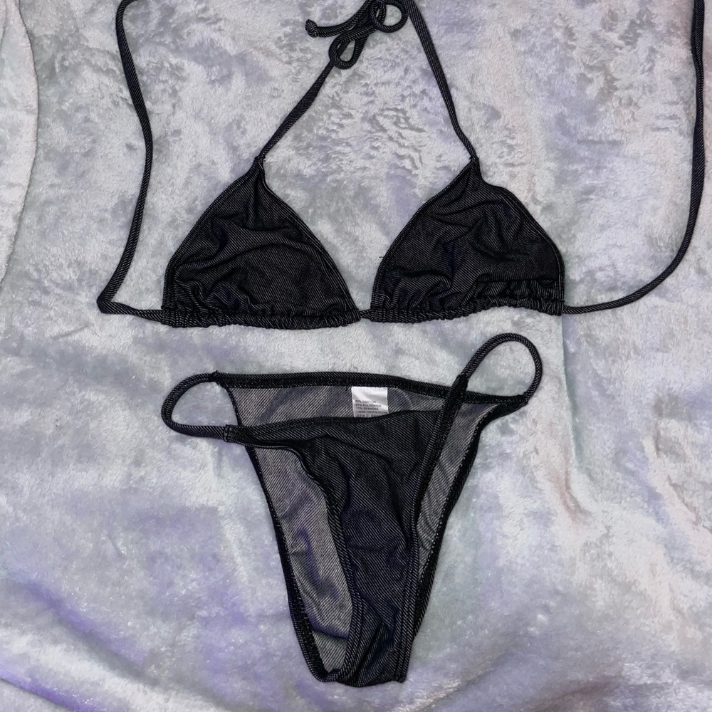 Fashion Nova Denim Bikini Set